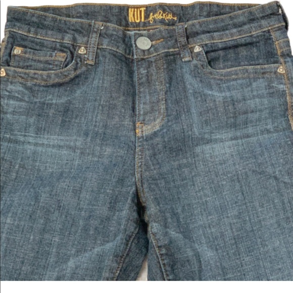 Kut from the Kloth Blue Denim Flare Jeans … - Picture 4 of 7